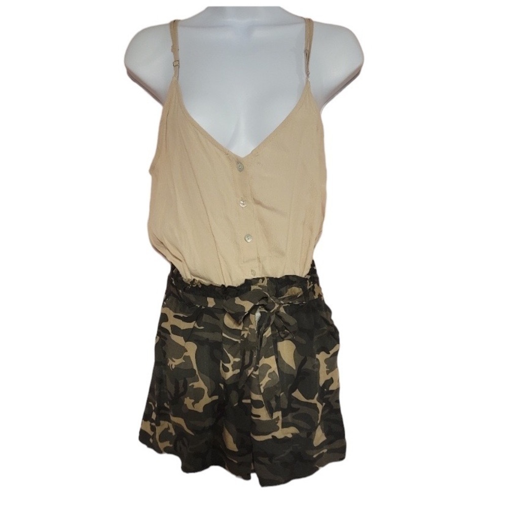 Shinestar Fashion Nova romper camouflage printed women size XL casual vacation